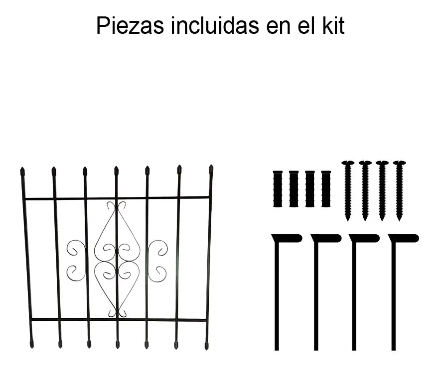 Reja Exterior Ventana De 1 X 1 Mts. Instalación Al Ras