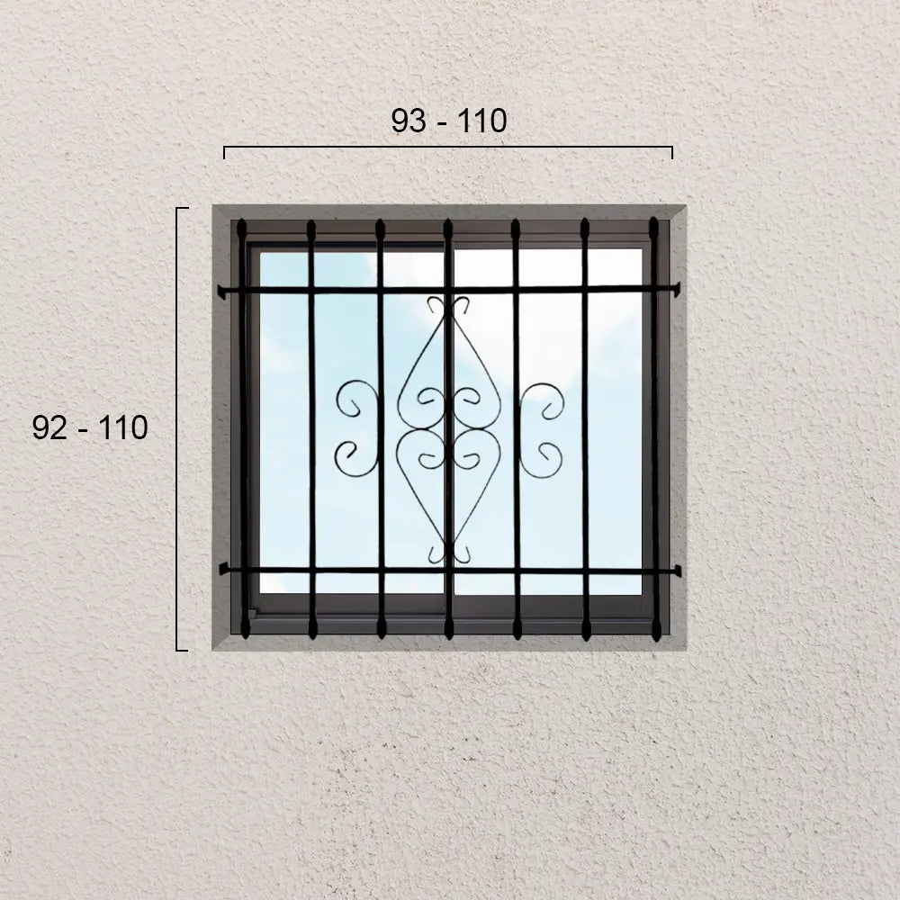 Reja Exterior Ventana De 1 X 1 Mts. Instalación Al Ras